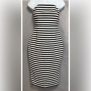 EXPRESS Stretch Knit Stripe Tube Dress Sz 6‎